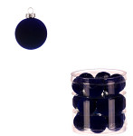 Baňky vánoční sametové pvc 4 cm - starorůžová - 18 ks 