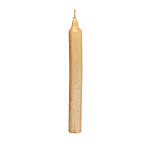 Svíčka rustikální rovná  10 cm - zlatá 