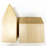 Dřevěný domeček ke tvoření velký - 13-20 cm  