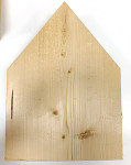 Dřevěný domeček ke tvoření maxi - 23x34 cm