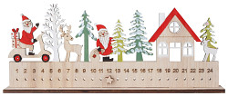 Adventní kalendář pusuvný -  Santa s hvězdičkou - 25 cm