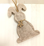 Zajíček filcový 11 cm - závěs - béžový Zajíček filcový 11 cm - závěs - béžový