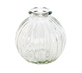 Váza sklo čirá s vroubky - 80 mm 