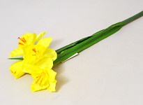 Narcis svazek 40 cm - 4 květy  žlutý