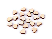 Dřevěné srdíčko mini 10 mm - natur -  20 ks