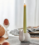 Keramický svícen na kónickou svíčku - zajíček