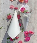 Papírový kornout na plátky růží - 8 ks - perleťový s mašličkou