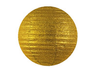 Lampion kulatý brokátový 25 cm - zlatý