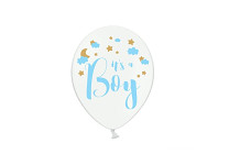 Balonky - It´s a boy - bílo - modré - 6ks