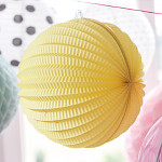 Lampion koule 26 cm  - pastelově žlutý