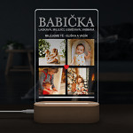 Personalizovatelná lampa s vlastním textem - BABIČKA