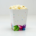 Krabička na popcorn - makronky  - 1 ks 