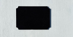 Papírová cedulka - jmenovka  - černá  - 10 ks 
