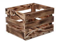 Bedýnka dřevěná opálená 30x25x20 cm - půjčovna