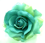 Hlavičky růží - tiffany blue 10 cm - 1 ks
