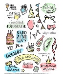 Samolepky do fotoknihy barevné A5 - narozeniny 2 Samolepky do fotoknihy barevné A5 - narozeniny 2