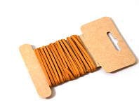 Kožený provázek  3 mm / 3 m - hnědý