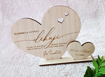 Personalizovatelné děkovací srdce rodičům  -  12 cm