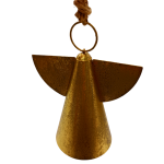 Zvonek anděl kovový 14 cm - anticky zlatý Zvonek anděl kovový 14 cm - anticky zlatý