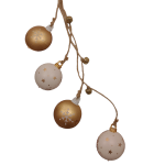 Girlanda z plechových zlatých ozdob 4 ks - 42 cm Girlanda z plechových zlatých ozdob 4 ks - 42 cm