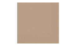 Ubrousky papírové 33x33 cm - recykl sv.hnědé- 250 ks
