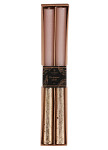 Svíčka konická rustikální 25 cm - starorůžová/rosegold - 1 ks 