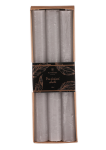 Svíčka konická rustikální 20 cm - šedá - 1 ks  