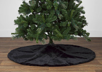 Kožešinový obal pod stromeček - černý 100 cm 