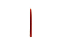 Svíčka konická 22 x 250 mm - červená metalická - 2 ks 