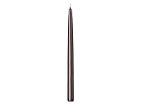Svíčka konická 22 x 250 mm - hnědá metalická - 2 ks