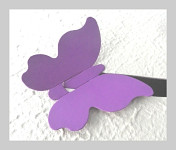 Motýlek 6 cm  jmenovka - sv.fialový - 22 ks