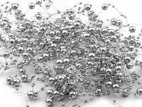 Perličky na silikonu - stříbrné malé - 4 ks