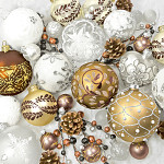 Ubrousky vánoční - Shiny baubles - 20 ks
