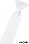 Kravata chlapecká - bílá s proužky