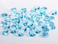 Akrylové diamanty malé 12mm/100 ks - tyrkysové