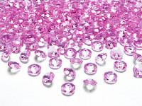 Akrylové diamanty 12 mm/100 ks - sv.růžové