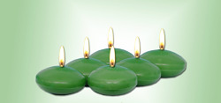 Plovoucí svíčka - listově zelená - 1 ks