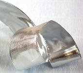 Stuha stříbrná nejširší - lesklá - 1 m