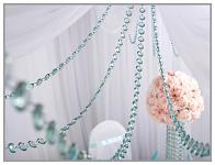 Girlanda diamanty - zelenomodré - 1 m