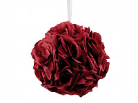 Koule z růží 15 cm - bordo