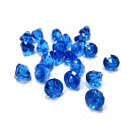 Akrylové korálky diamanty - tm.modré