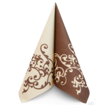 Ubrousek 40x40 cm Airlaid Duo krémovo-hnědý - 1 ks
