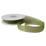 Šifonová stuha  10mm/1m - zelená hrášek