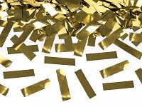 Vystřelovací konfety 60 cm - zlaté obdélníčky 