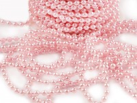 Perličky sv. růžové 4 mm  - metráž - 1m
