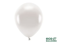 Balonek latexový 30 cm - metalický bílý - 1 ks