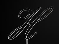 Monogram - H - čirý - do dortu
