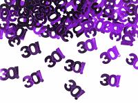 Konfety lesklé fialové - narozeniny - 30