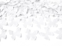 Vystřelovací konfety 30 cm - bílí motýlci 