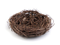Hnízdečko proutí malé hnědé  - 8 cm - 1 ks